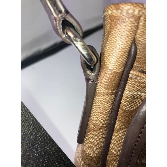 COACH F71102 BUSINESS HERITAGE STRIPE MAP PVC LEATHER BAG (ASIS) - Picture 15 of 16